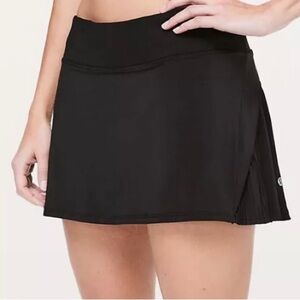 Lululemon Play Off The Pleats Skirt w Pockets Black size 14